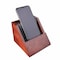 Dacasso Walnut and Leather Desktop Cell Phone Holder AG-8450 - alternate 1